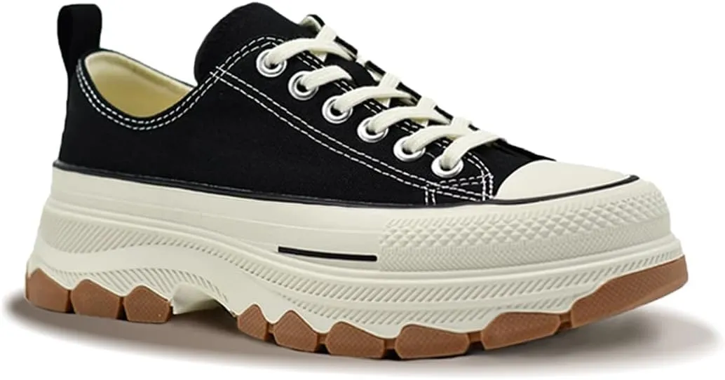 2023 New Degisn Women's Platform Canvas Fashione Sneakers Women Platform Sneakers Breathable Casual Walking Shoes for Women Fashion Sneaker Lightweight Breathable Running Tennis Shoes