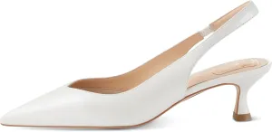 7or9 Slingbacks High Heels for Women Comfortable Air-Touch Foam Pointed-Toe Kitten Heels Casual Dressy Bridal Pumps Women Sandals