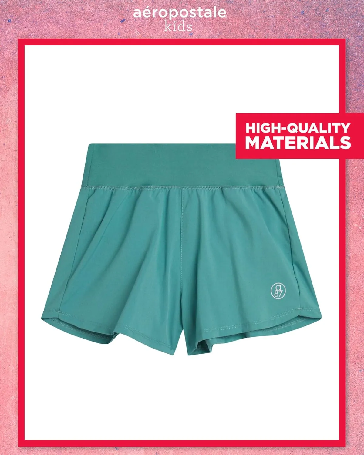 AEROPOSTALE Girls' Wide Leg Shorts - 2 Pack Woven Loose Fit Athletic Workout Shorts for Girls with Yoga Waistband (7-16)