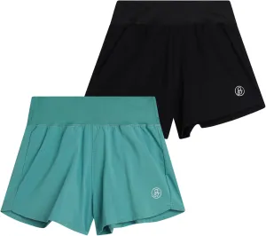 AEROPOSTALE Girls' Wide Leg Shorts - 2 Pack Woven Loose Fit Athletic Workout Shorts for Girls with Yoga Waistband (7-16)