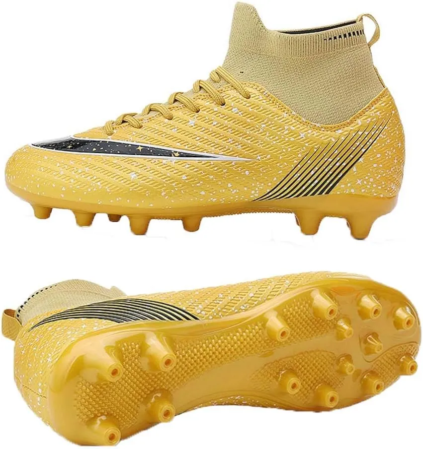 ailishabroy Mens Soccer Cleats Outdoor Spikes: Unisex Football Shoes Indoor Turf