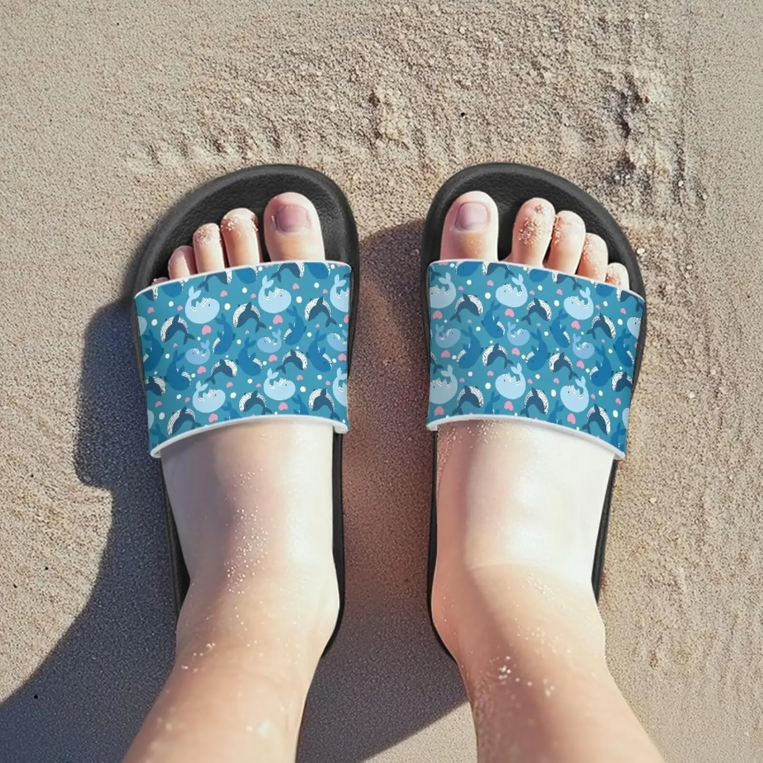 Animal Pattern Kids Sandals for Boys Girls House Slides Children's Cozy Pillow Slippers Non-Slip for Beach Days