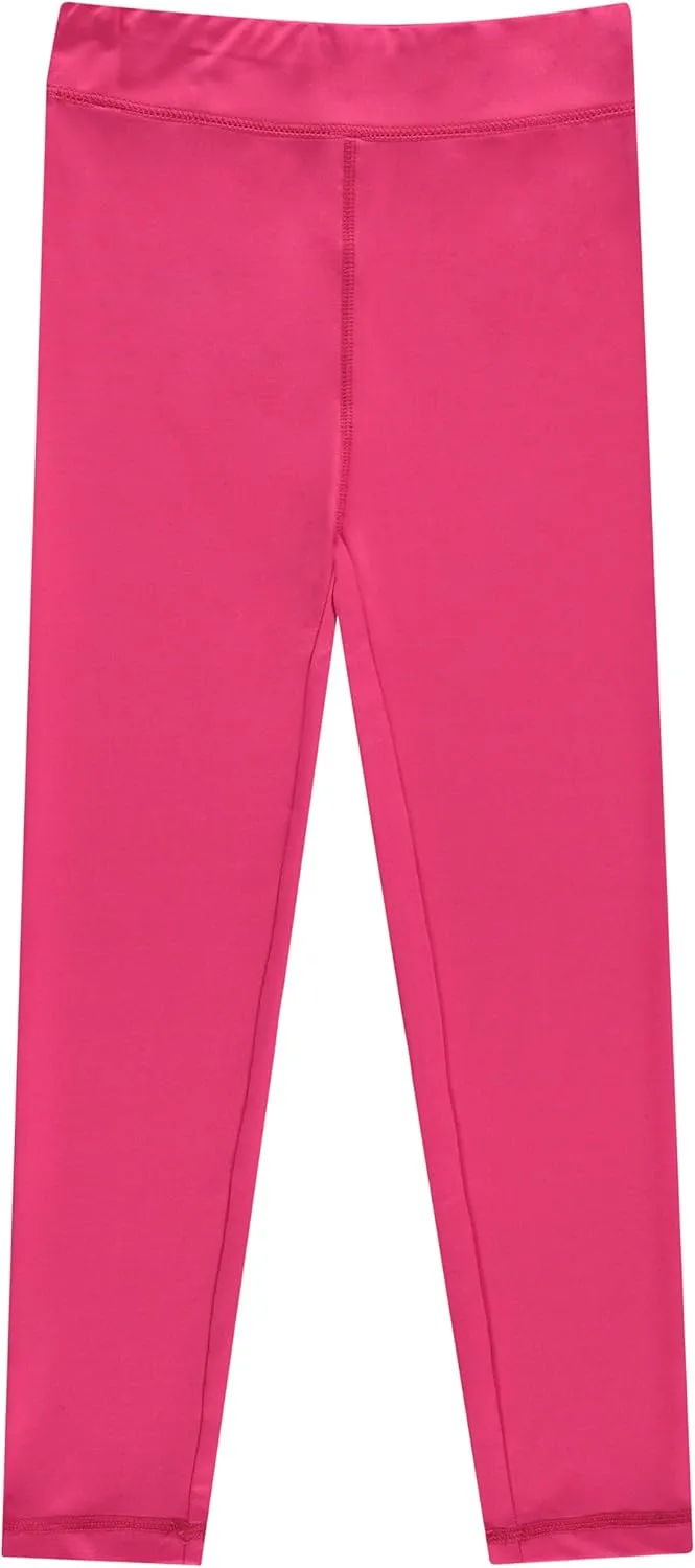 BTween Girls’ 4 Pack Leggings Set, Exercise, Sports Tights with Wide Waistband for Girls