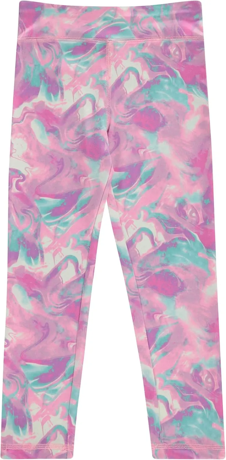 BTween Girls’ 4 Pack Leggings Set, Exercise, Sports Tights with Wide Waistband for Girls