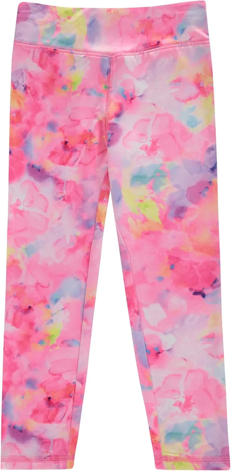 BTween Girls’ 4 Pack Leggings Set, Exercise, Sports Tights with Wide Waistband for Girls