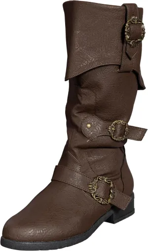 Caribbean Pirate Boots Adventure Footwear Halloween Costume Renaissance Medieval Cosplay