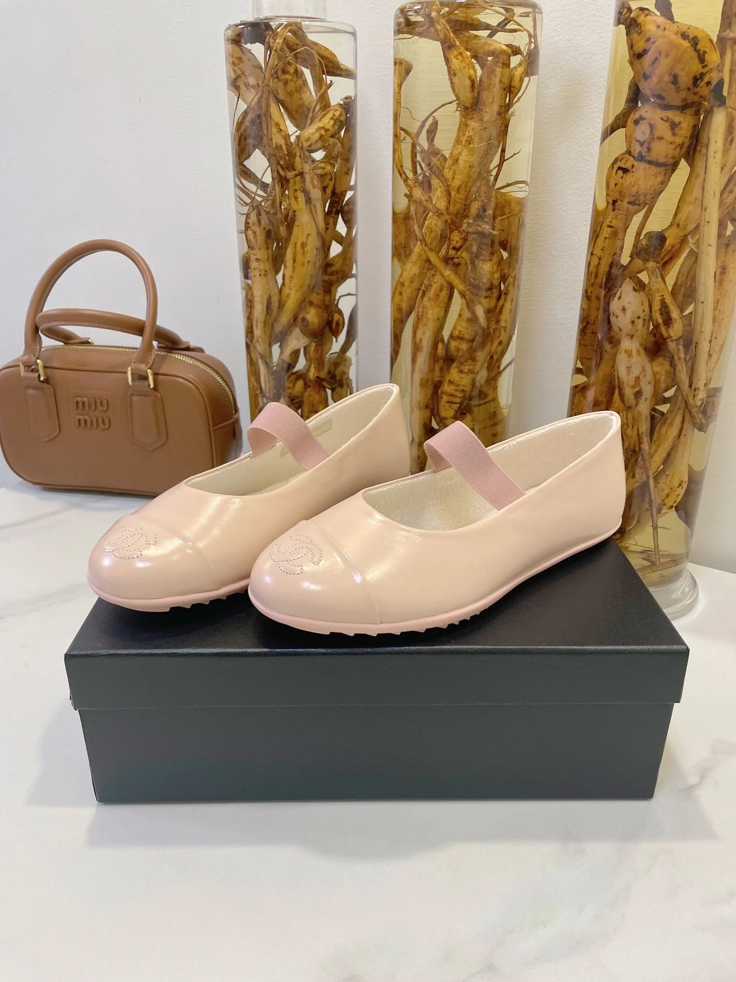 CC Mary Janes In Light Pink Glossy Lambskin 144380