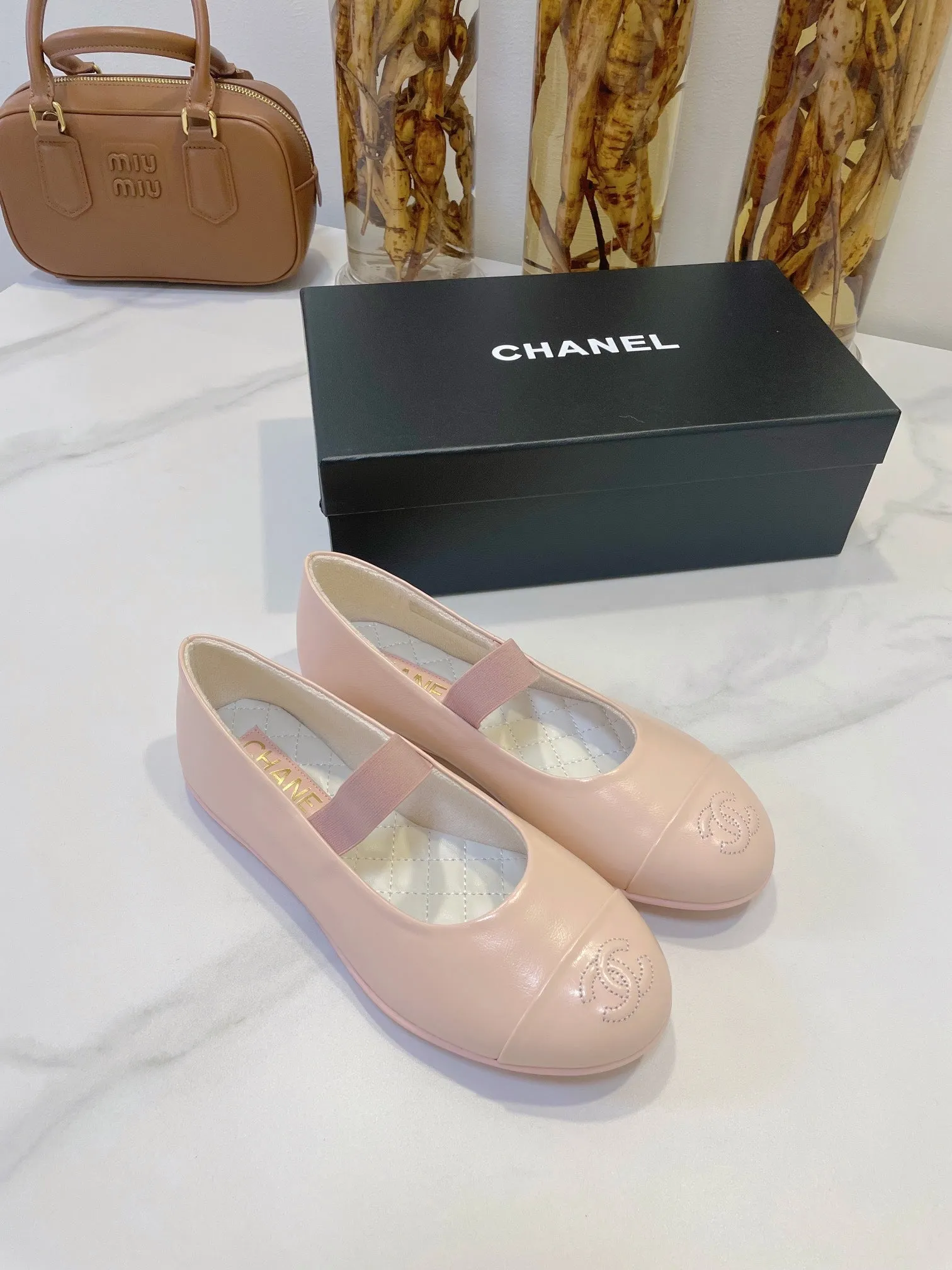 CC Mary Janes In Light Pink Glossy Lambskin 144380