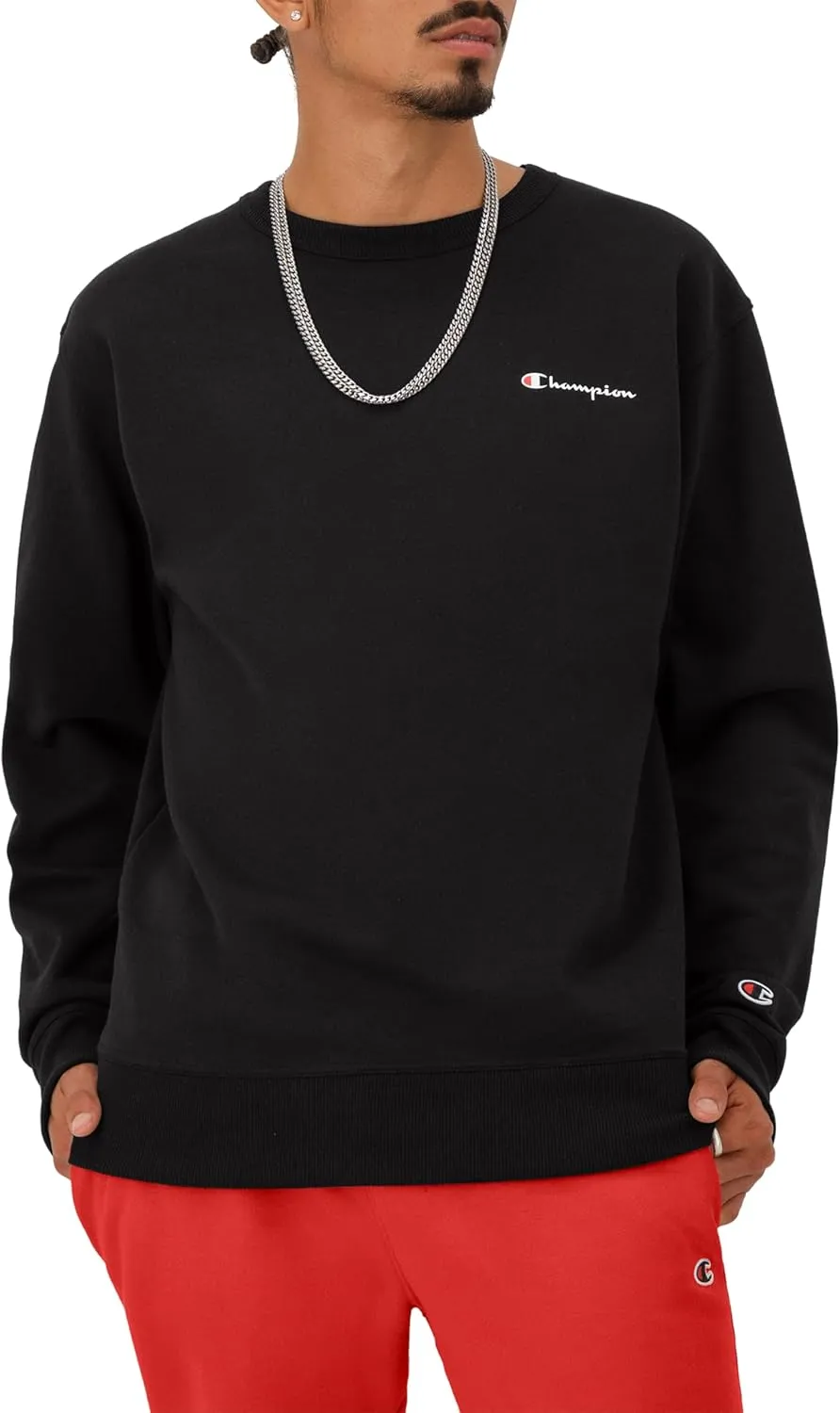 Champion Men's Sweatshirt, Powerblend, Fleece Midweight Crewneck Sweatshirt (Reg. Or Big & Tall)