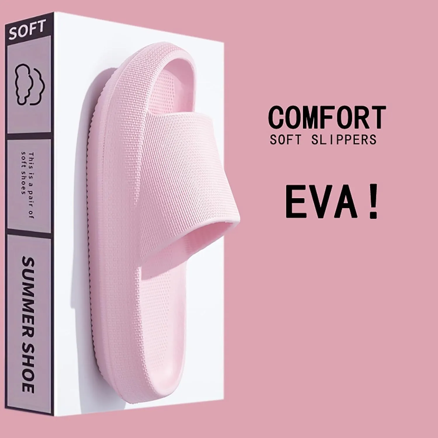 Cloud Slide Sandals for Women Men Ultra Comfort Recovery Pillow Slippers Soft Summer Beach Shoes with Low Arch Support