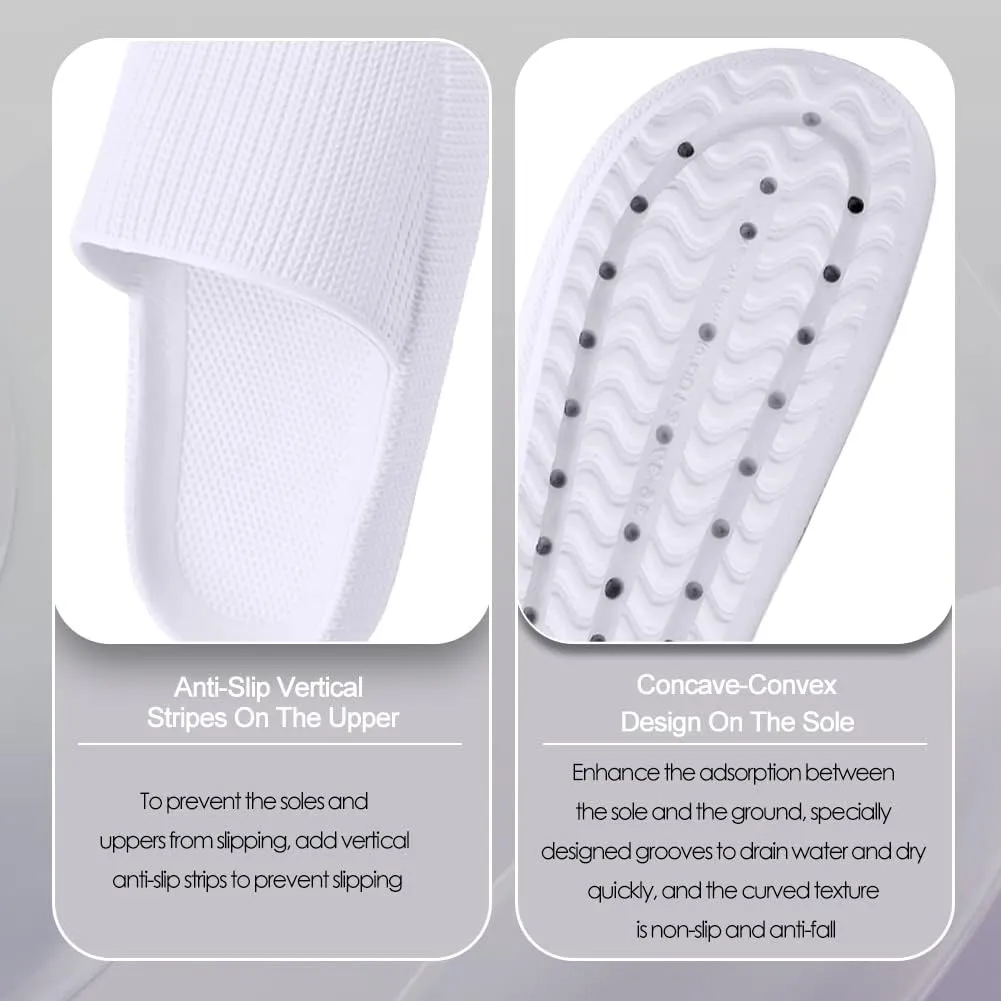 Cloud Slides for Kids, Girls Boys Pillow Slippers Shower Bathroom, Comfort Non-Slip Thick Sole Slippers Summer Beach Shoes for Little Kid/Big Kid