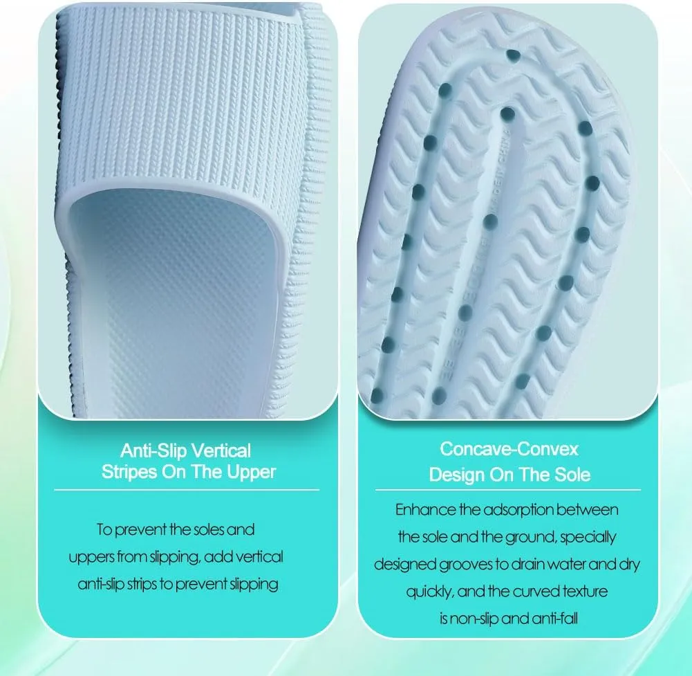Cloud Slides for Kids, Girls Boys Pillow Slippers Shower Bathroom, Comfort Non-Slip Thick Sole Slippers Summer Beach Shoes for Little Kid/Big Kid