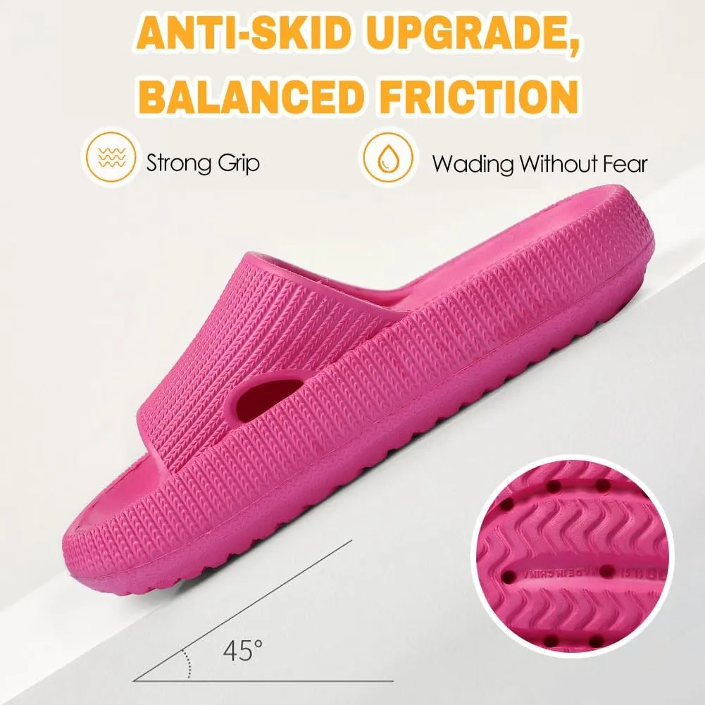 Cloud Slides for Kids, Girls Boys Pillow Slippers Shower Bathroom, Comfort Non-Slip Thick Sole Slippers Summer Beach Shoes for Little Kid/Big Kid