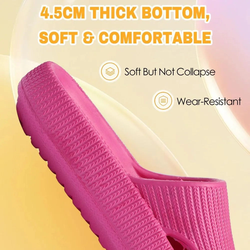 Cloud Slides for Kids, Girls Boys Pillow Slippers Shower Bathroom, Comfort Non-Slip Thick Sole Slippers Summer Beach Shoes for Little Kid/Big Kid