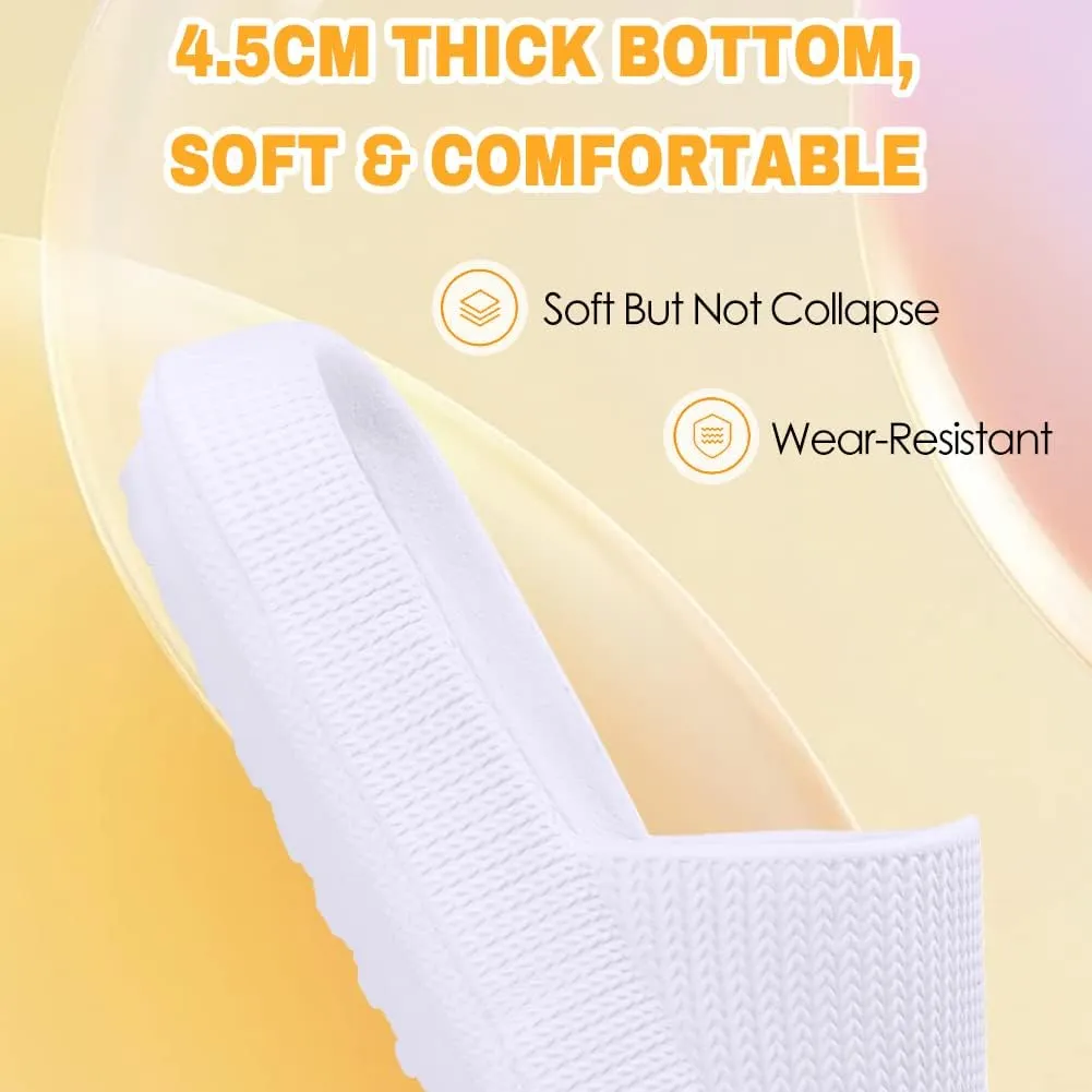 Cloud Slides for Kids, Girls Boys Pillow Slippers Shower Bathroom, Comfort Non-Slip Thick Sole Slippers Summer Beach Shoes for Little Kid/Big Kid