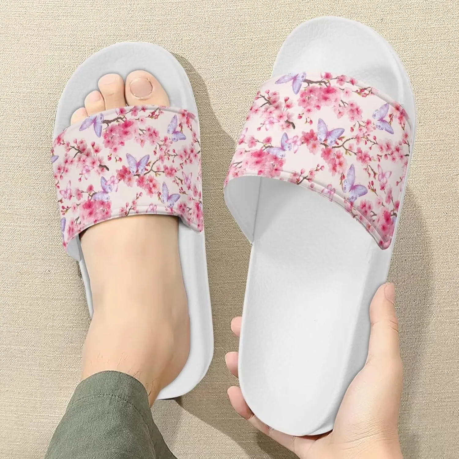 Cloud Slides for Women Flip Flops Pillow Bedroom Slippers Thick Sole Shower Shoes Cushioned Adults Sandals Size 6-13.5