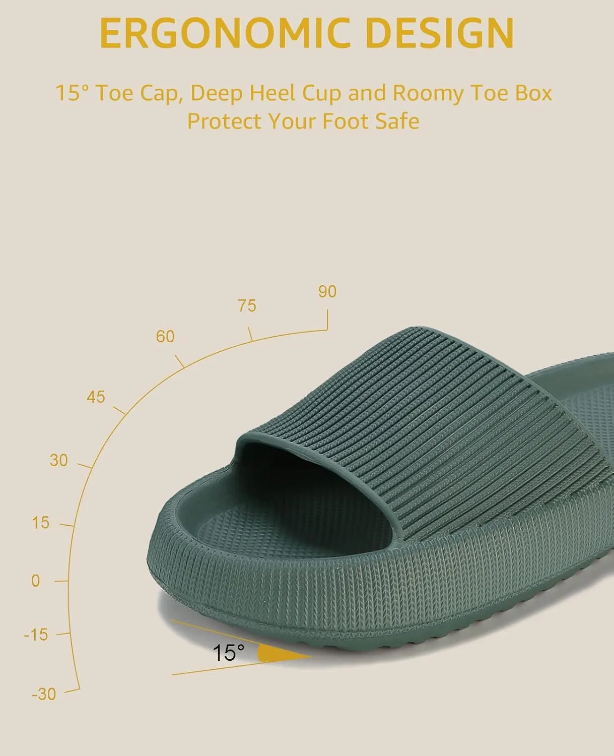 Cloud Slippers for Women and Men Pillow Slippers Non-Slip Shower Slides Bathroom Sandals | Super Comfy | Cushion Thick Sole