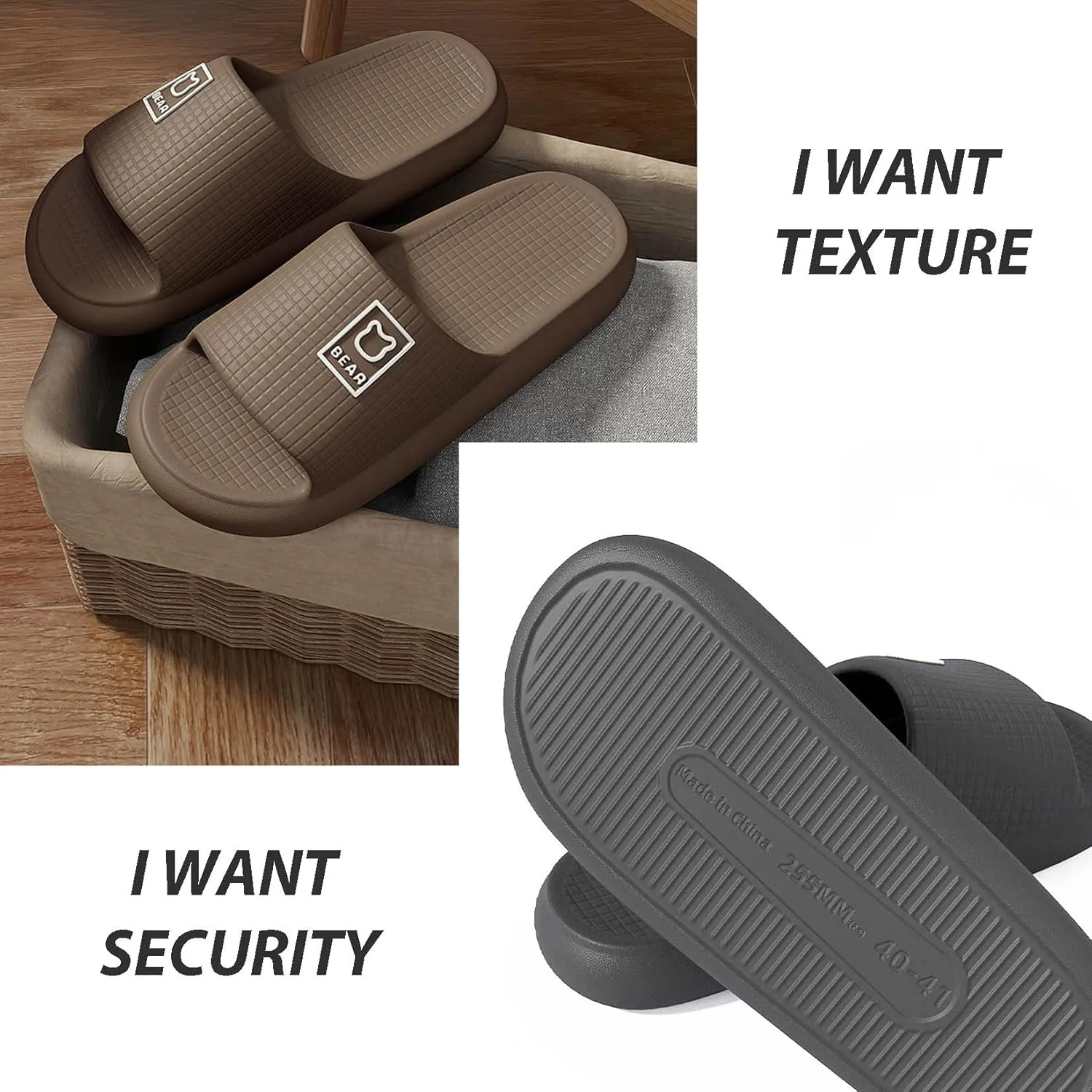 Clouds Slides Pillow Sandals Slippers for Women Lightweight Shower Home Shoes Quick Drying Non Slip Thick Sole