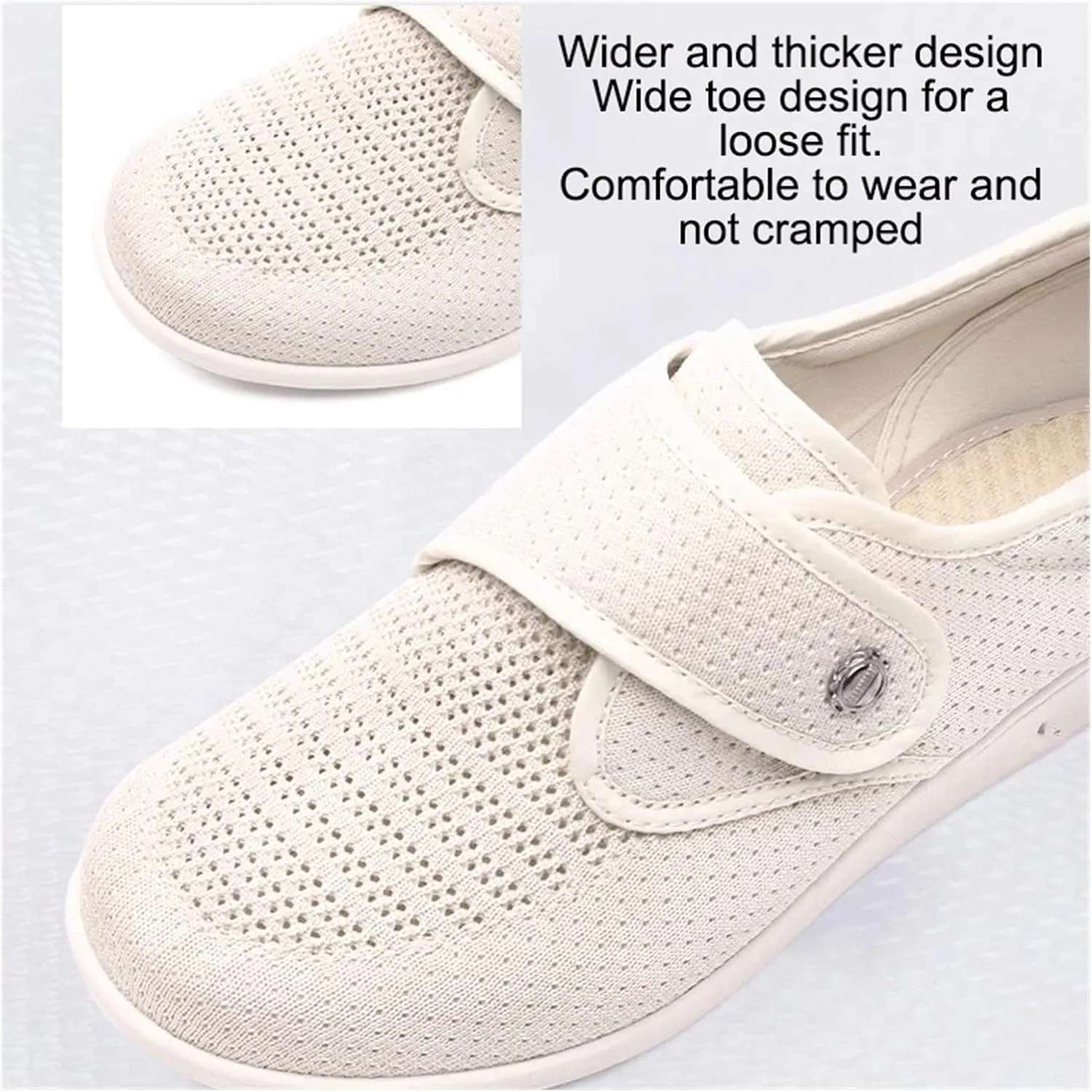 Comfortable Mesh Shoes, Adjustable Walking Shoes for Elderly Arthritis Middle-Aged and Old-Aged Big Size Mum and Dad Shoes Casual Shoes