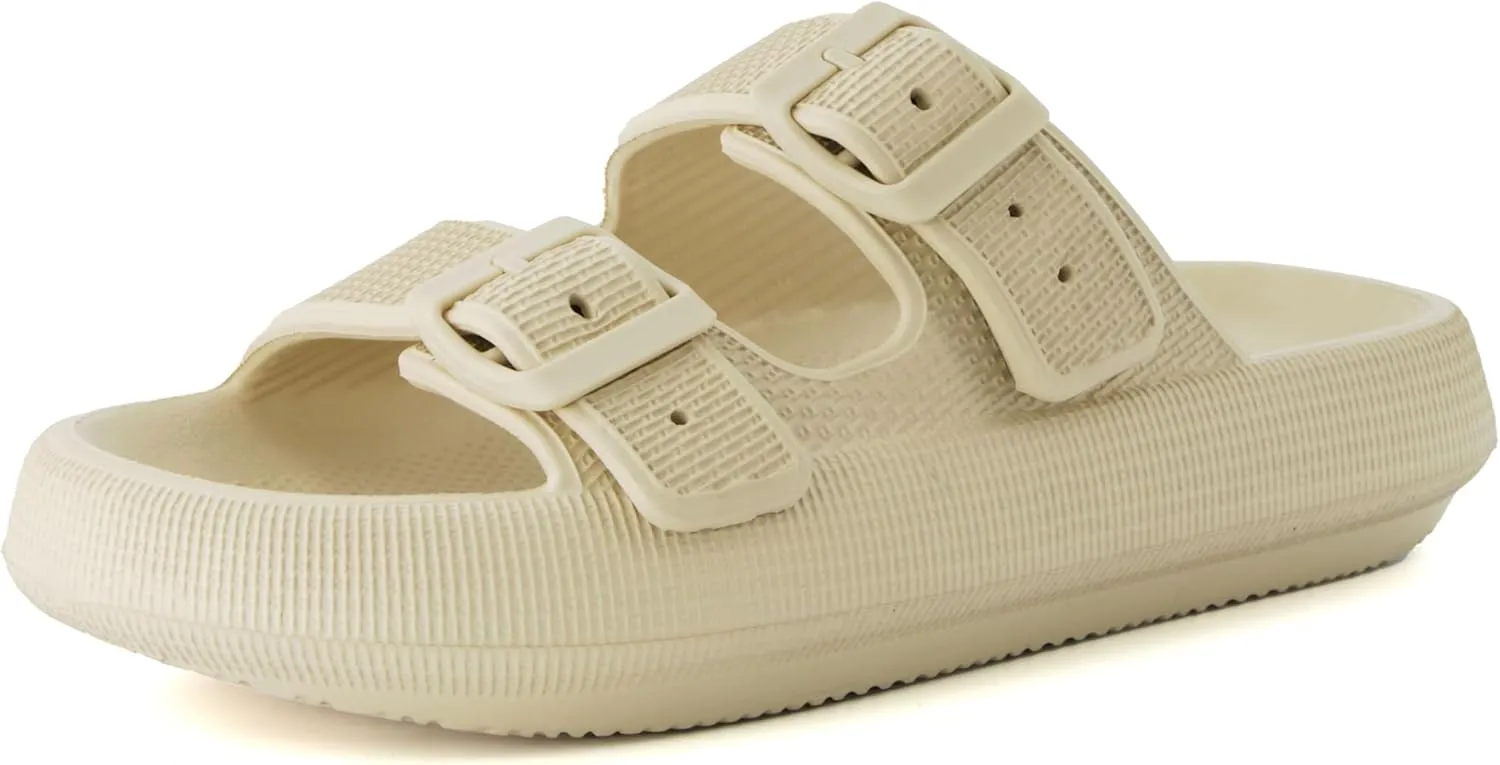 CUSHIONAIRE Women's Fame recovery cloud slide with  Comfort