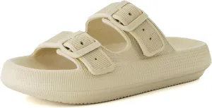 CUSHIONAIRE Women's Fame recovery cloud slide with  Comfort