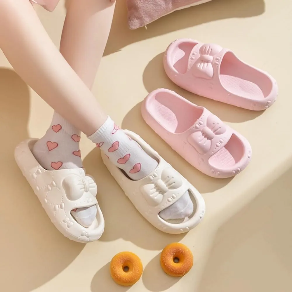 Cute Cloud Slipper Women Kawaii Pillow Slipper Preppy Y2K Bow Knot Slipper Comfy House Slides Shower Sandals Bathroom Shoes EVA Slides Slipper Indoor Outdoor Home Slipper