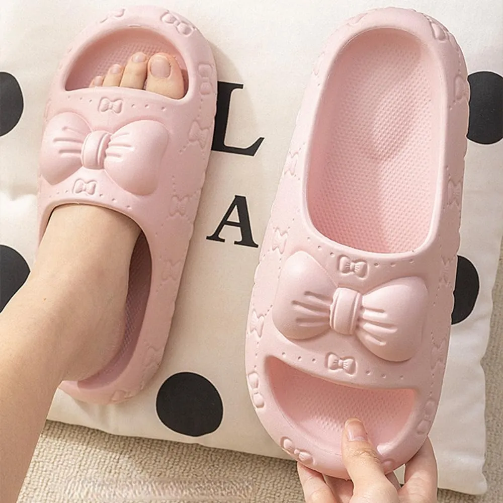 Cute Cloud Slipper Women Kawaii Pillow Slipper Preppy Y2K Bow Knot Slipper Comfy House Slides Shower Sandals Bathroom Shoes EVA Slides Slipper Indoor Outdoor Home Slipper