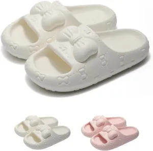 Cute Cloud Slipper Women Kawaii Pillow Slipper Preppy Y2K Bow Knot Slipper Comfy House Slides Shower Sandals Bathroom Shoes EVA Slides Slipper Indoor Outdoor Home Slipper