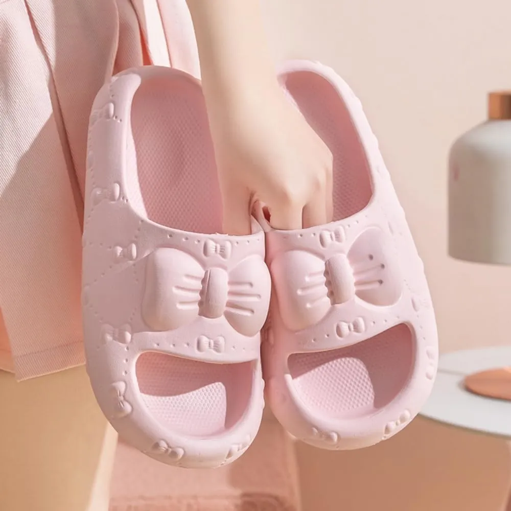 Cute Cloud Slipper Women Kawaii Pillow Slipper Preppy Y2K Bow Knot Slipper Comfy House Slides Shower Sandals Bathroom Shoes EVA Slides Slipper Indoor Outdoor Home Slipper