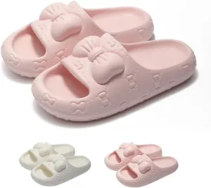 Cute Cloud Slipper Women Kawaii Pillow Slipper Preppy Y2K Bow Knot Slipper Comfy House Slides Shower Sandals Bathroom Shoes EVA Slides Slipper Indoor Outdoor Home Slipper
