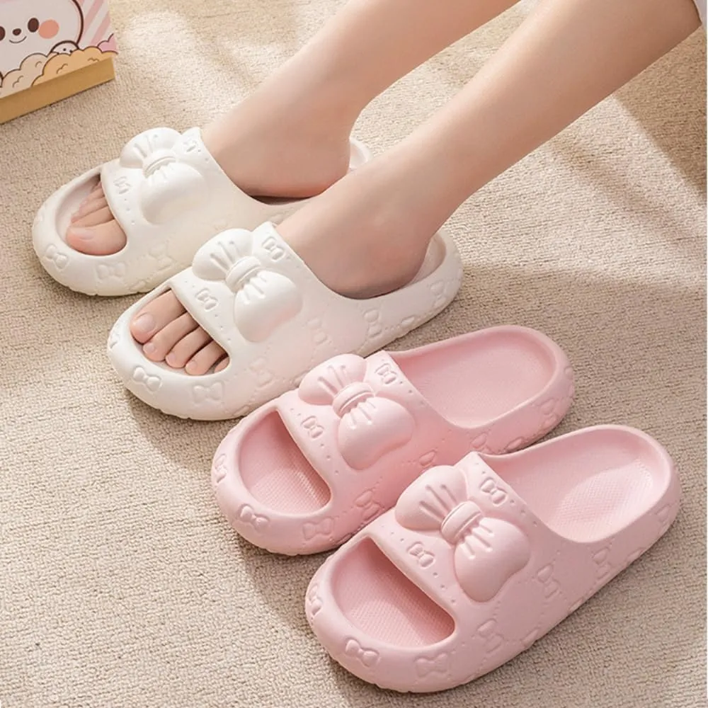 Cute Cloud Slipper Women Kawaii Pillow Slipper Preppy Y2K Bow Knot Slipper Comfy House Slides Shower Sandals Bathroom Shoes EVA Slides Slipper Indoor Outdoor Home Slipper