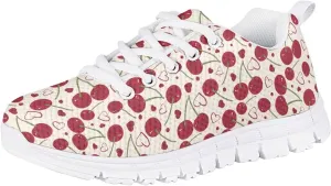 Cute Tennis Shoes for Girls Kids Mesh Running Shoes Lace Up Walking Athletic Sneakers