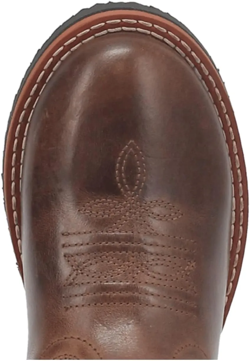 Dan Post Boots Kids Boys Lil' Dawson Round Toe Casual Boots Mid Calf - Brown