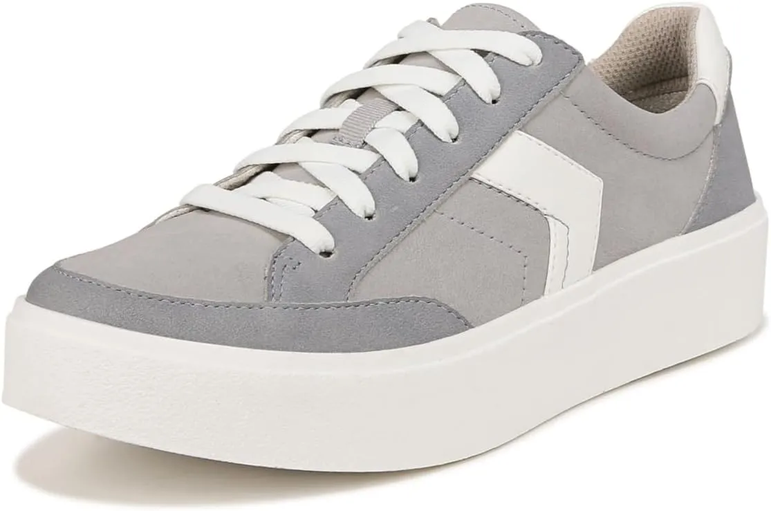 Dr. Scholl's Shoes Womens Madison Lace Platform Lace Up Sneaker Grey/White 8.5 M