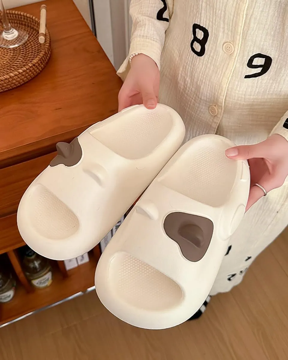 Epsion Women's Pillow Sandals Slides Cloud Cute Cartoon Bath Pool Gym Shower Slipper Lightweight EVA Anti-Slip Shoes