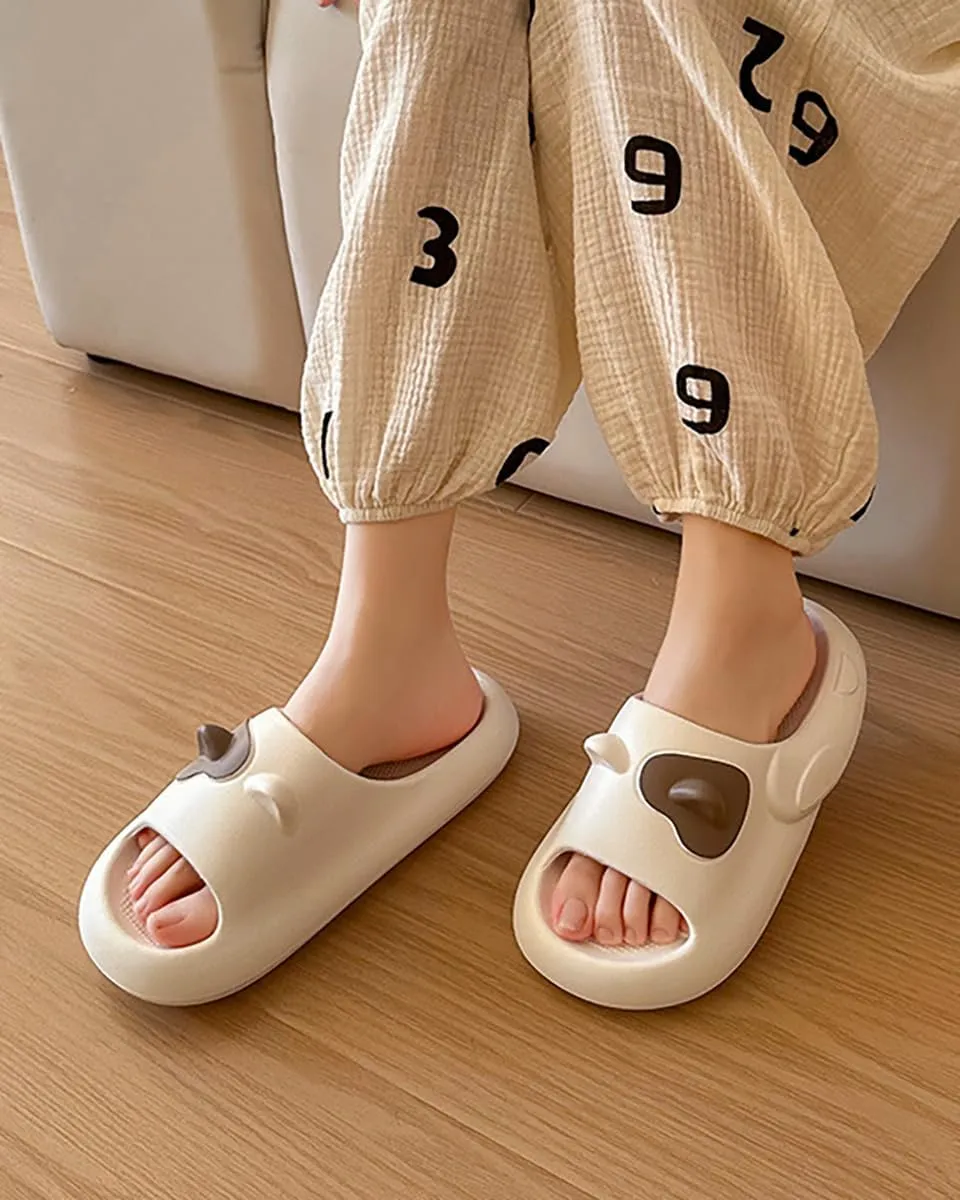 Epsion Women's Pillow Sandals Slides Cloud Cute Cartoon Bath Pool Gym Shower Slipper Lightweight EVA Anti-Slip Shoes
