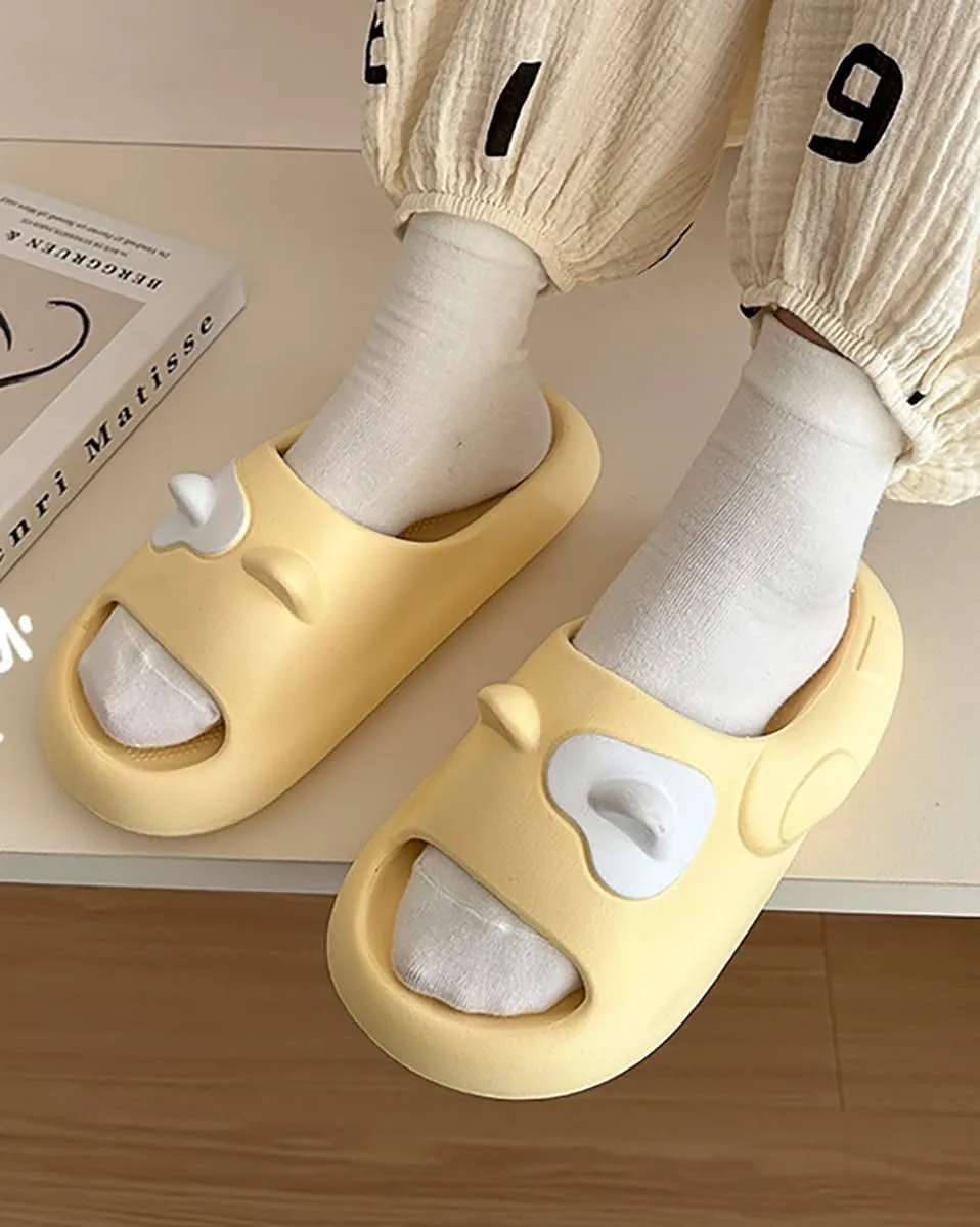 Epsion Women's Pillow Sandals Slides Cloud Cute Cartoon Bath Pool Gym Shower Slipper Lightweight EVA Anti-Slip Shoes
