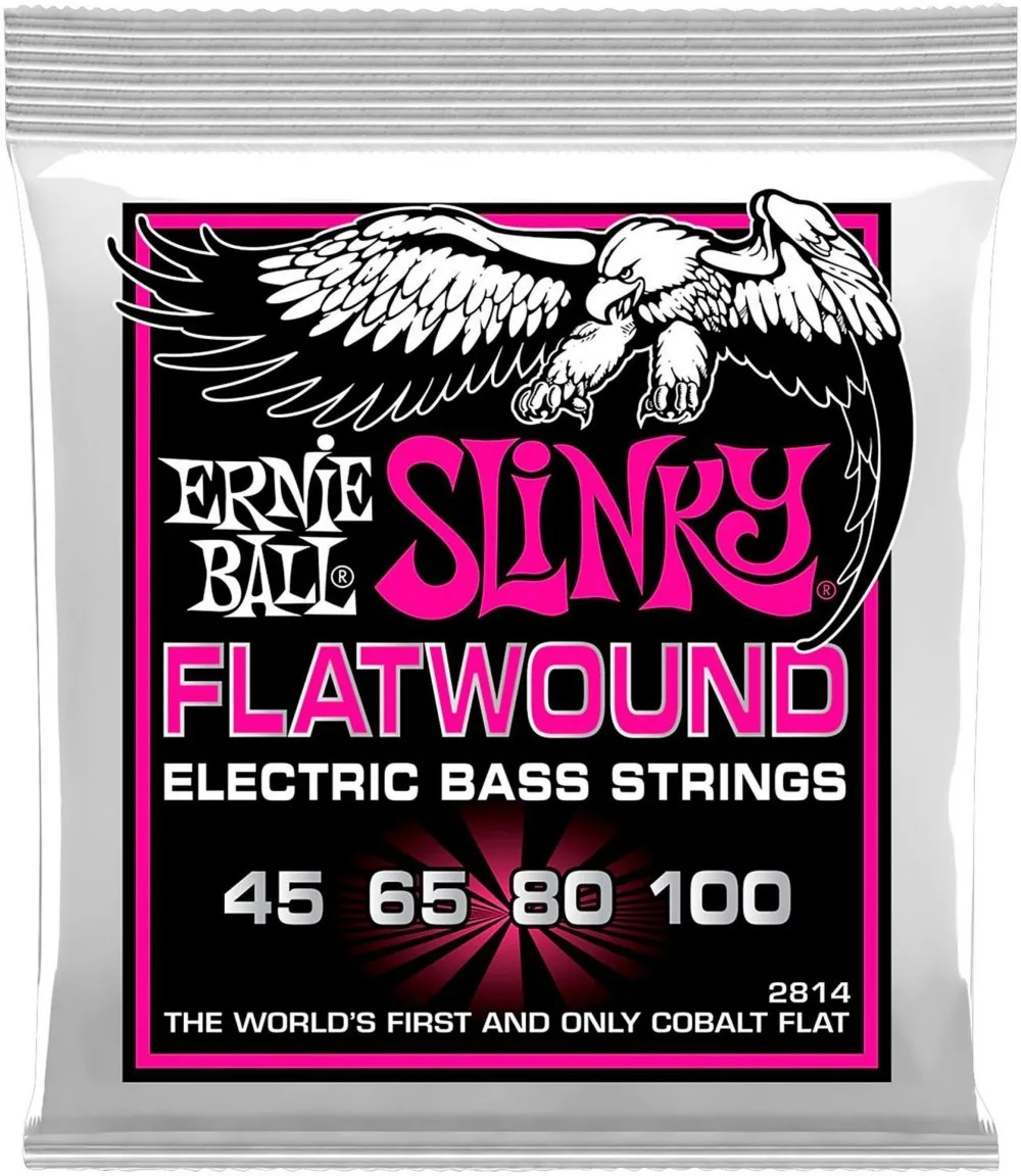 Ernie Ball 2814 Super Slinky Flatwound Electric Bass Strings (45-100)