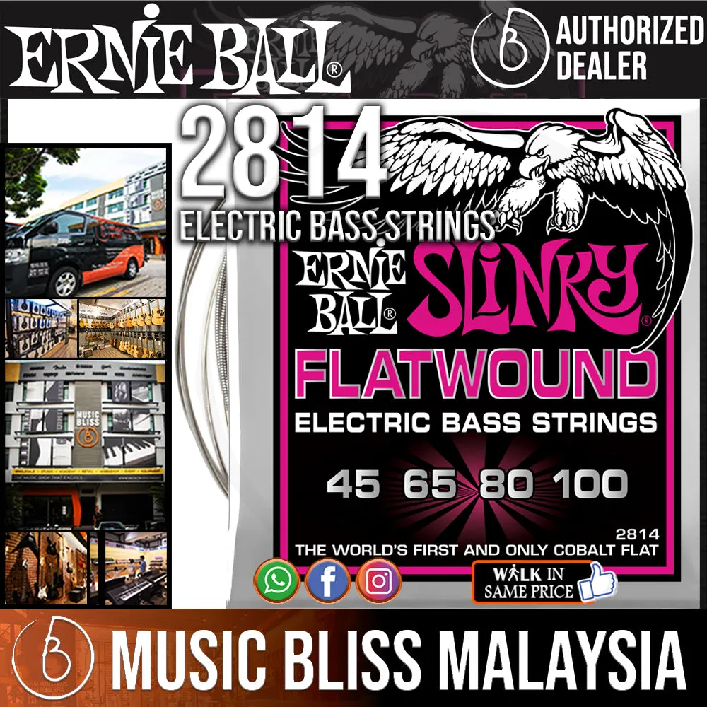 Ernie Ball 2814 Super Slinky Flatwound Electric Bass Strings (45-100)
