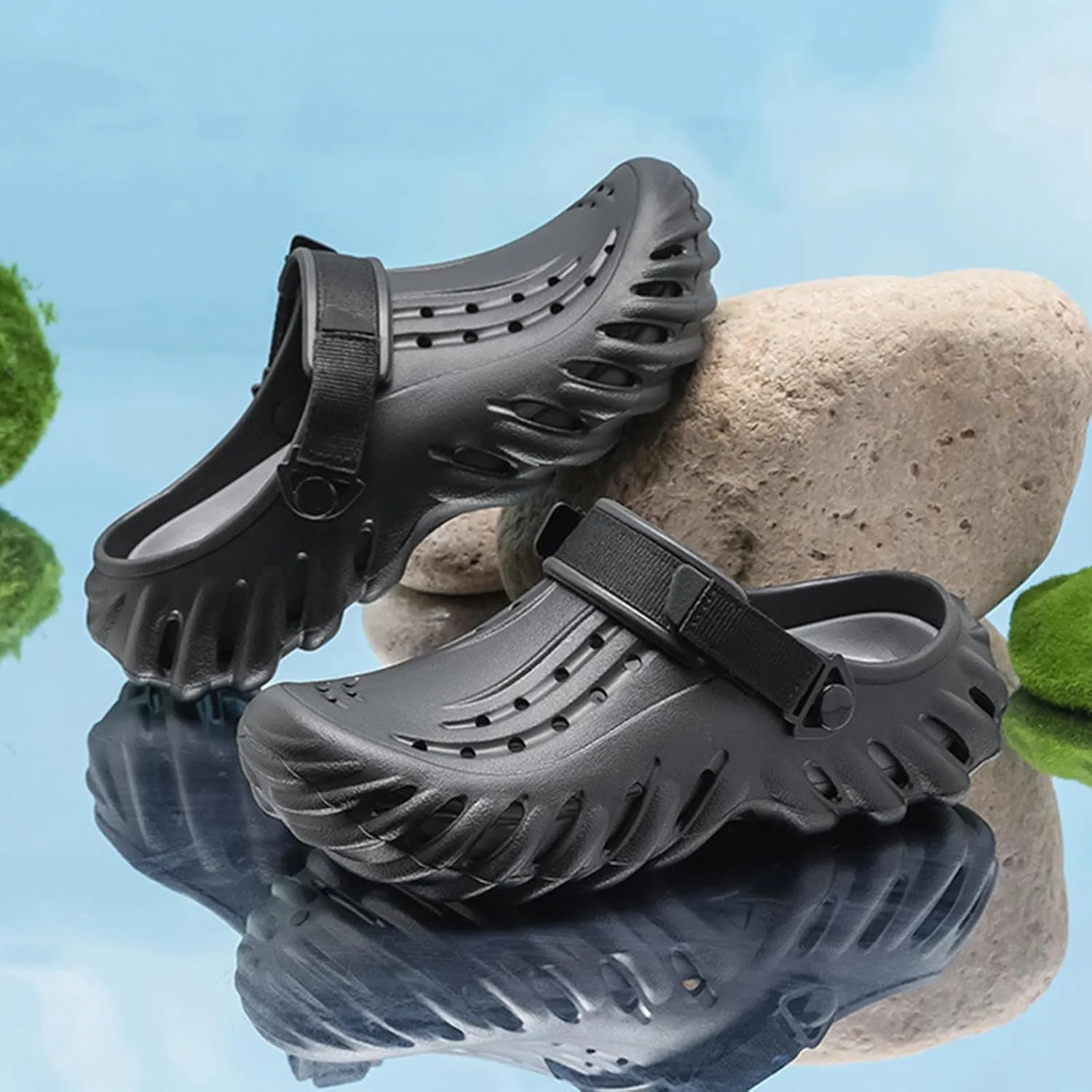 Fashion Men's Clogs Non-slip Comfortable Foam Running Shoes Indoor Outdoor Cloud Slippers Pillow Sandals Women's Fashion Classic Summer Trend Beach Shoes Slippers