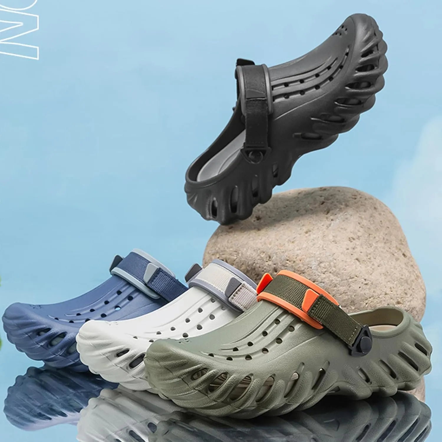 Fashion Men's Clogs Non-slip Comfortable Foam Running Shoes Indoor Outdoor Cloud Slippers Pillow Sandals Women's Fashion Classic Summer Trend Beach Shoes Slippers