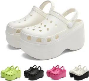 Fashion Platform Clogs Women's Outdoor and Indoor Cloud Slippers Comfortable Casual Pillow Sandals Beach Shoes Running Shoes Walking Shoes Wading Shoes