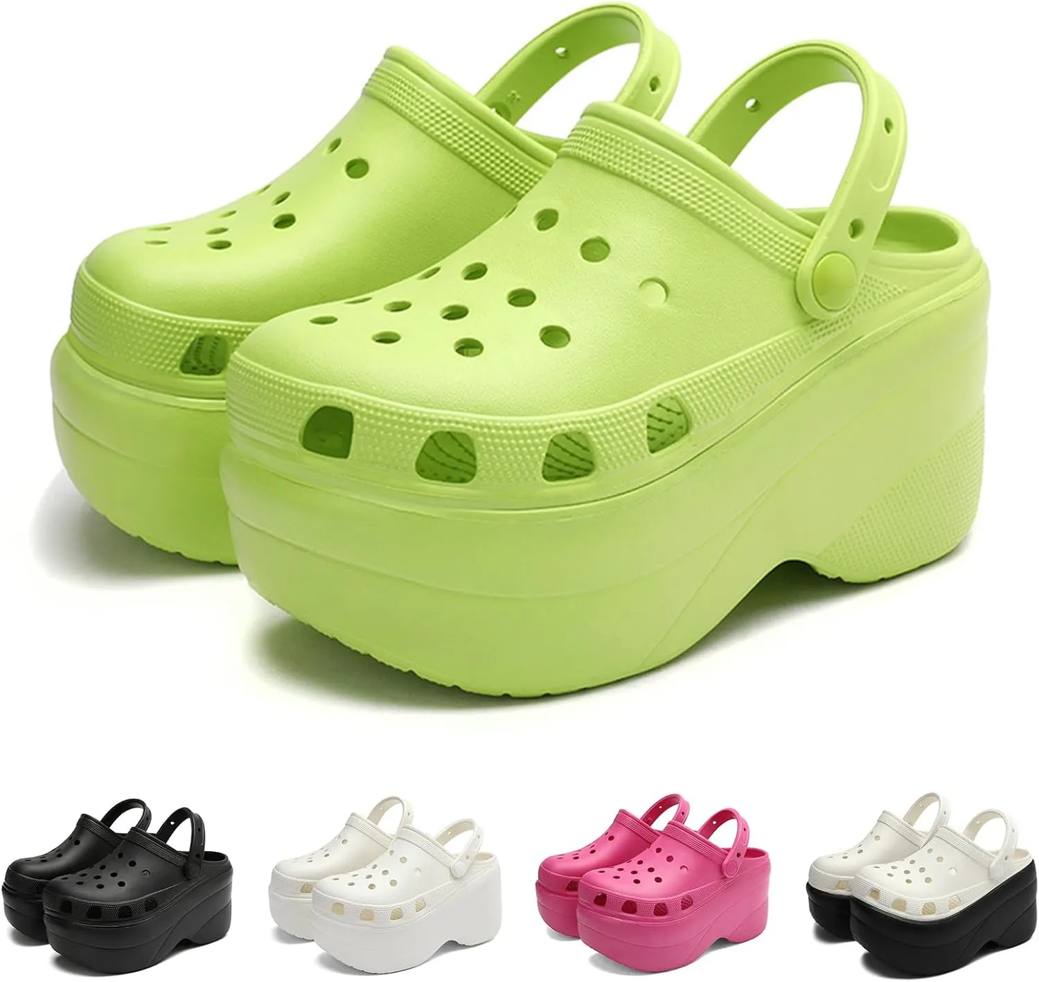 Fashion Platform Clogs Women's Outdoor and Indoor Cloud Slippers Comfortable Casual Pillow Sandals Beach Shoes Running Shoes Walking Shoes Wading Shoes