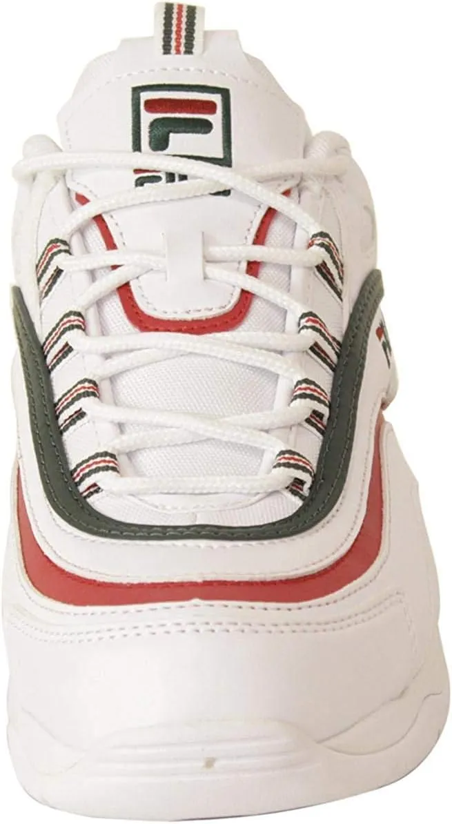 Fila Mens Ray Faux Leather Low Top Sneakers Black