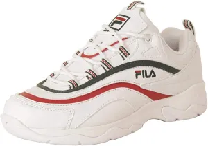 Fila Mens Ray Faux Leather Low Top Sneakers Black