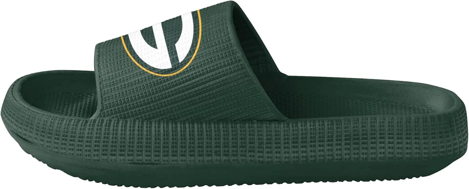 FOCO NFL Womens NFL Team Logo Ladies Pillow Slides Sandals
