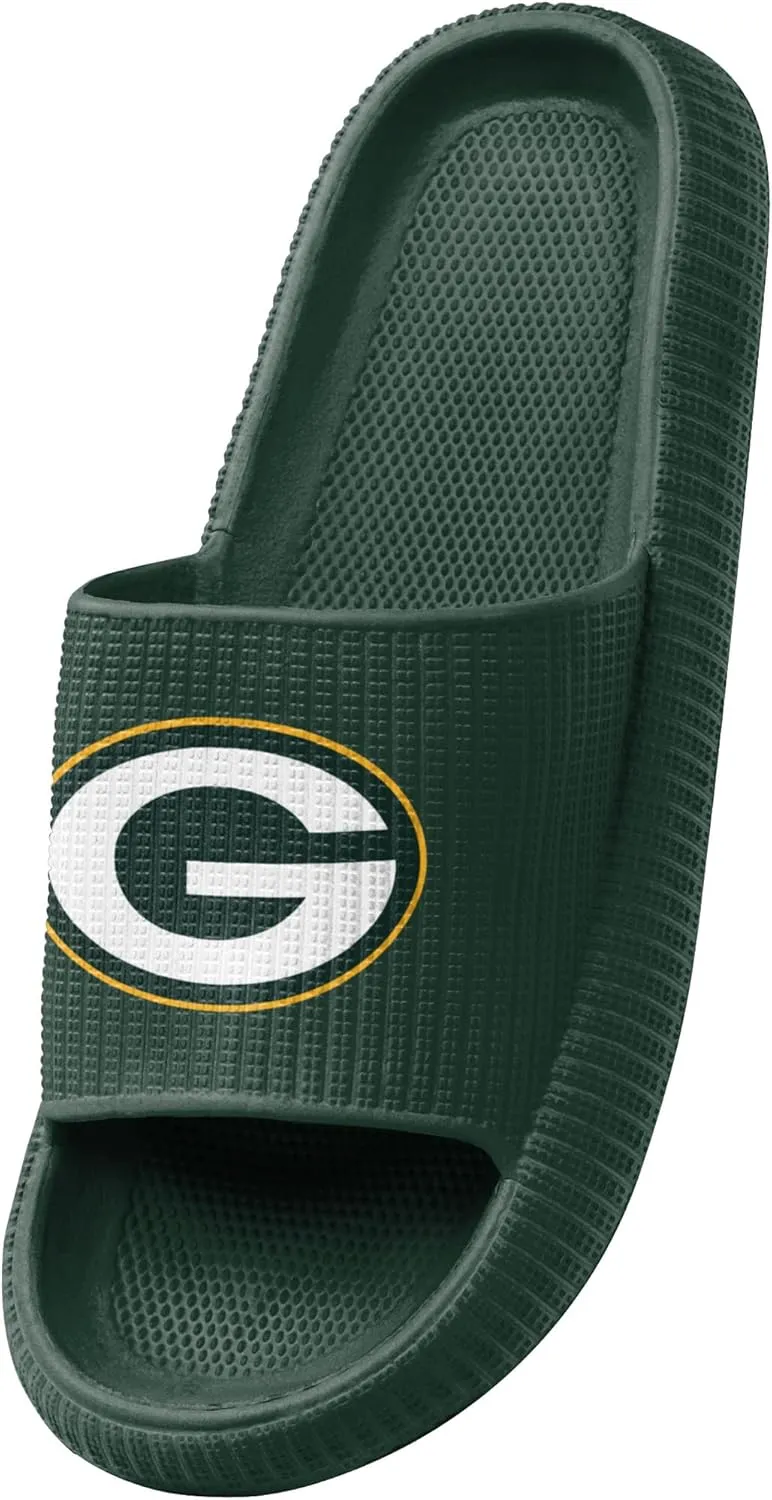 FOCO NFL Womens NFL Team Logo Ladies Pillow Slides Sandals