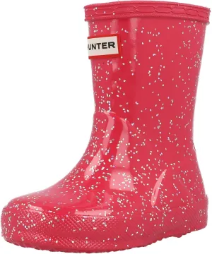 Hunter Girl's Original First Classic Giant Glitter Wellington Boots (Toddler/Little Kid) Rain