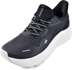 JACKSHIBO Slip in Men Hands Free Shoes Wide Toe Box Slip On Walking Running Tennis Athletic Sneakers Arch Support Plantar Fasciitis Orthopedic Shoes with Metatarsal Pads Cushion Thick Zero Drop Sole