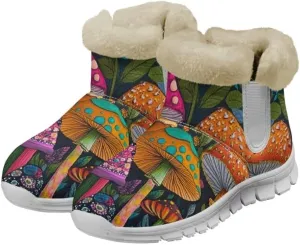Jeiento Warm Inner Snow Boots for Women Cozy Slip On Winter Ankle Boots Womens Hiking Boots Outdoor Non Slip Outsole Walking Boots